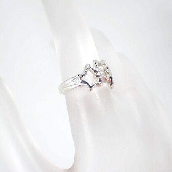 Tiffany & Co 925 Triple Star Ring No 9 j111-85 - Picture 4 of 9